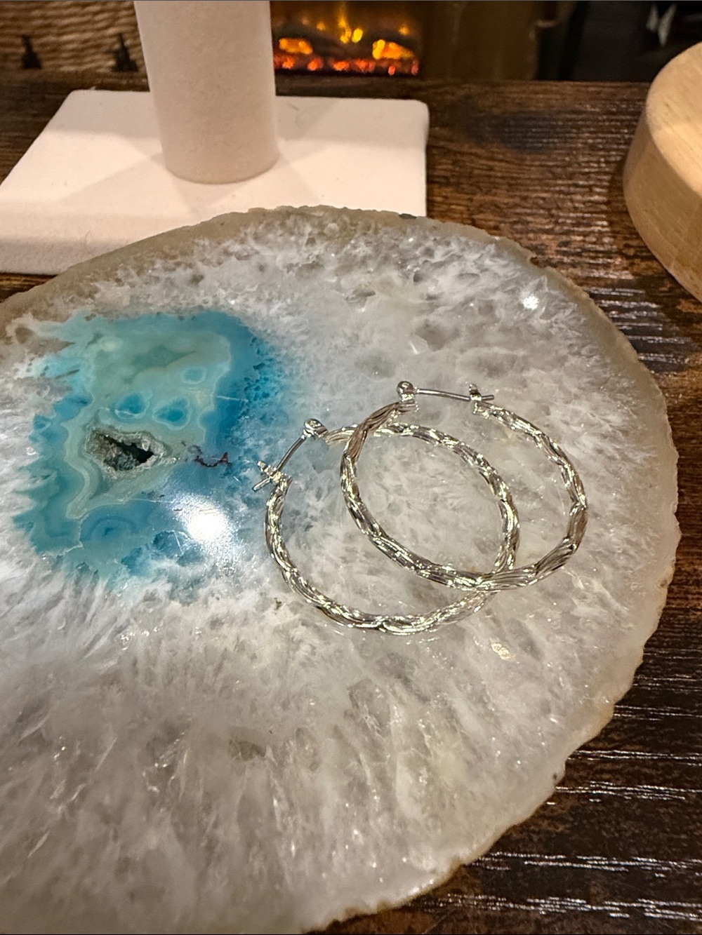Silver Twisted Hoop Earrings - Sleek Women’s Jewelry